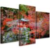 Vászonkép 3 rész, Japán kert - 150x100 cm
