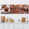 Set of three pictures canvas print, Sweet chocolate - 150x50 cm