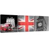 Set of three pictures canvas print, Memories of london - 150x50 cm