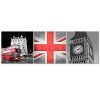 Set of three pictures canvas print, Memories of london - 120x40 cm