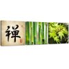 Set of three pictures canvas print, Green asia - 90x30 cm