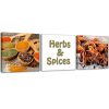 Set of three pictures canvas print, Herbs and spices - 90x30 cm