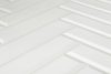 3D PVC falpanel Fehér halszálka mintás , fényes fehér minta krém fugával