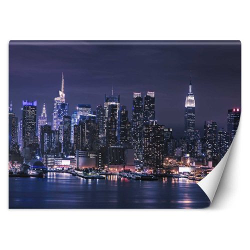 Fotótapéta, New York éjszaka - 250x175 cm