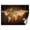 Fotótapéta, Világtérkép szüreti barna - 250x175 cm