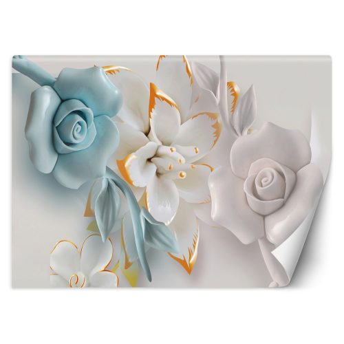 Wall mural, Flowers abstract 3d - 100x70 cm