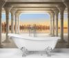 Wall mural, Colonnade with view of the city 3d - 100x70 cm