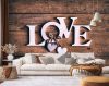 Wall mural, with inscription Love - 100x70 cm