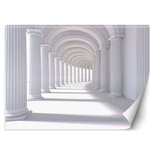 Wall mural, Tunel in white 3d - 100x70 cm