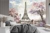 Fotótapéta, Párizs Eiffel-torony, mint festett - 100x70 cm