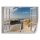 Fotótapéta, Ablak kilátás a tengerpartra leereszkedő ablakból - 210x150 cm
