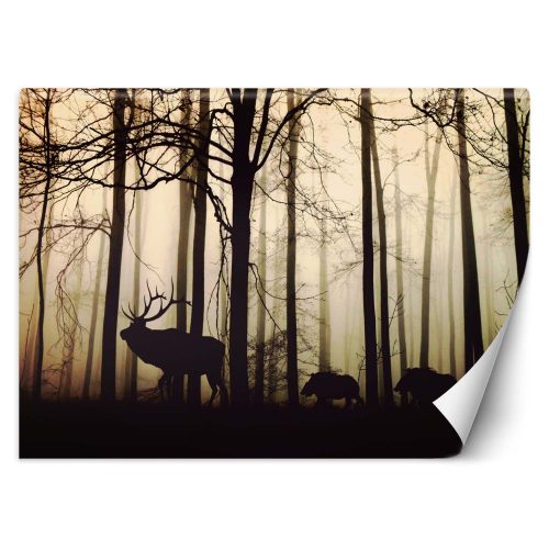 Fotótapéta, Állatok az erdőben - 250x175 cm