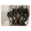 Fotótapéta, Farkas állat erdőben a ködben - 100x70 cm
