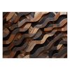 Wall mural, Brown waves abstract 3D - 100x70 cm