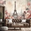 Fotótapéta, Shabby Chic Eiffel-torony - 100x70 cm