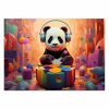 Fotótapéta, Panda fejhallgatóban - 150x105