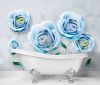 Fotótapéta, Kék rózsa virágok 3D - 100x70 cm