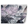 Fotótapéta, Cseresznyevirág hegyi háttéren - 250x175 cm