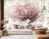 Wall mural, Abstract flowers in pastel - 100x70 cm