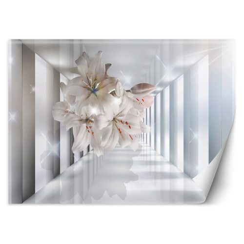 Wall mural, to the room Flowers in the hallway 3D - 100x70 cm