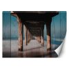 Wall mural, Wooden tunnel under the pier - 100x70 cm