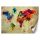 Fotótapéta, Színes világtérkép festve - 300x210 cm