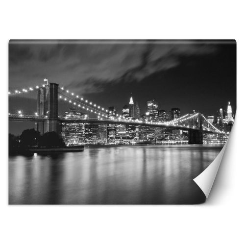 Fotótapéta, Brooklyn híd éjszaka New York - 100x70 cm