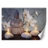 Wall mural, Buddha with candles - 100x70 cm