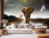 Wall mural, Elephant in the way animal Africa - 100x70 cm