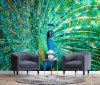 Wall mural, Colourful Birds Peacock Nature - 100x70 cm