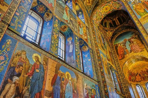 Vlies Fotótapéta - Interior of The Church  - 375x250 cm