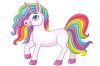 Vlies Fotótapéta - Rainbow unicorn - 375x250 cm