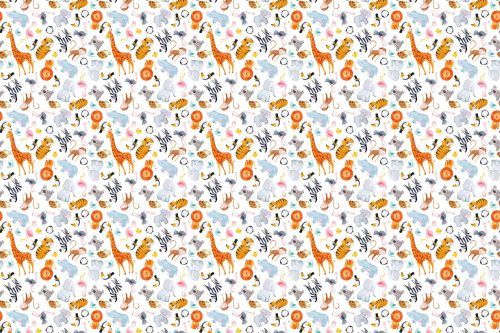 Vlies Fotótapéta - Safari pattern - 375x250 cm