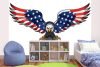 Vlies Fotótapéta - American Eagle with Flag - 375x250 cm