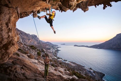 Vlies Fotótapéta - Rock climber - 375x250 cm