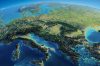 Vlies Fotótapéta - 3D Europe map - 375x250 cm
