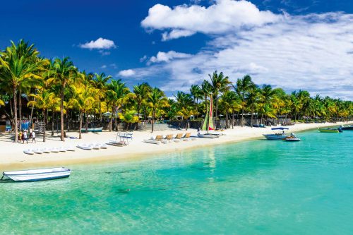 Vlies Fotótapéta - Torquoise Sea in Mauritius - 375x250 cm