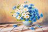 Vlies Fotótapéta - Light blue bouquet of flowers - 375x250 cm