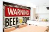 Vlies Fotótapéta - Warning beer zone - 375x250 cm