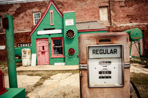 Vlies Fotótapéta - Gas Station on the Route 66 - 375x250 cm