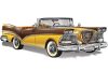 Vlies Fotótapéta - Retro Yellow Cabriolet - 375x250 cm