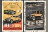 Vlies Fotótapéta - Vintage Car Poster Collection - 375x250 cm