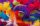 Vlies Fotótapéta - Colorful feather background - 375x250 cm