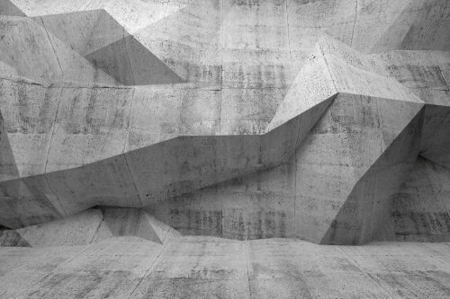 Vlies Fotótapéta - concrete 3d interior - 375x250 cm