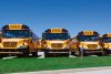 Vlies Fotótapéta - Row of school buses - 375x250 cm