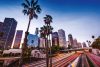 Vlies Fotótapéta - Los Angeles Downtown Landscape - 375x250 cm