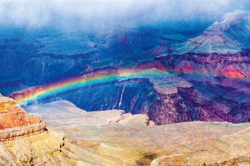 Vlies Fotótapéta - Rainbow over Grand Canyon - 375x250 cm