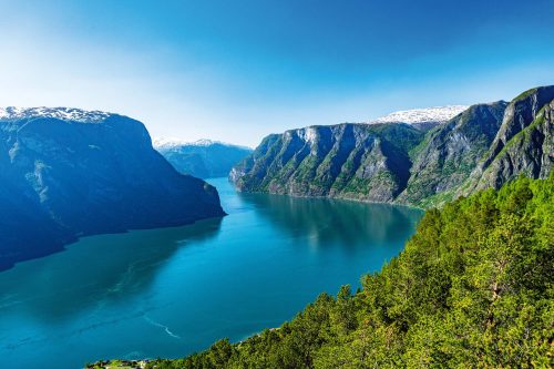 Vlies Fotótapéta - Sognefjord at summer - 375x250 cm