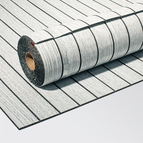 Öntapadós PVC panel, 280 x 60 cm, Világos szürke lambéria minta