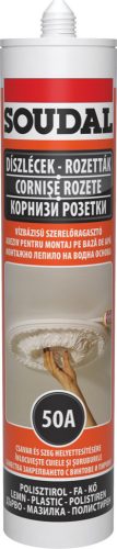 50A vizesbázisú, oldószermentes szerelőragasztó, polisztirol falpanelek, álmennyezetek, díszlécek ragasztásához